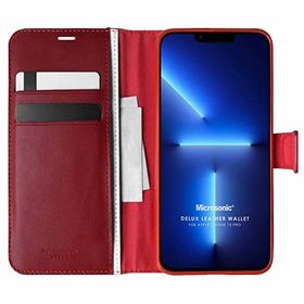 Microsonic Apple iPhone 13 Pro Delux Leather Wallet Kılıf