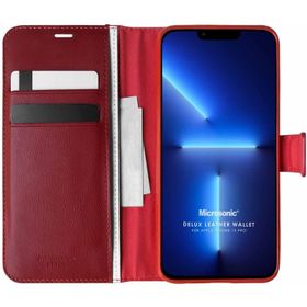Microsonic Apple iPhone 13 Pro Delux Leather Wallet Kılıf