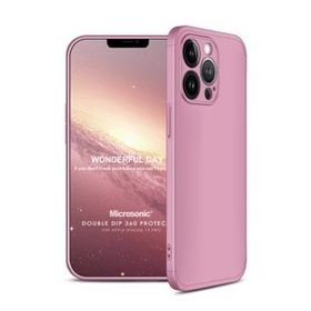 Microsonic Apple iPhone 13 Pro Double Dip 360 Protective Rose Gold Cep Telefonu Kılıfı