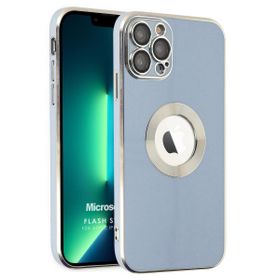 Microsonic Apple iPhone 13 Pro Flash Stamp Mavi Cep Telefonu Kılıfı