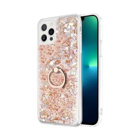 Microsonic Apple iPhone 13 Pro Glitter Liquid Holder Gold Cep Telefonu Kılıfı