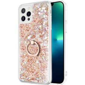 Microsonic Apple iPhone 13 Pro Glitter Liquid Holder Gold Cep Telefonu Kılıfı
