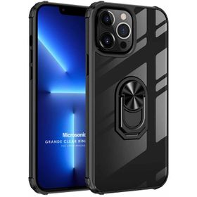 Microsonic Apple iPhone 13 Pro Grande Clear Ring Holder Cep Telefonu Kılıfı