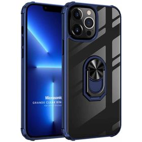Microsonic Apple iPhone 13 Pro Grande Clear Ring Holder Cep Telefonu Kılıfı
