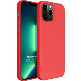 Microsonic Apple iPhone 13 Pro Groovy Soft Kırmızı Cep Telefonu Kılıfı