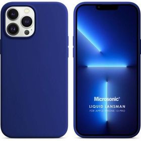 Microsonic Apple iPhone 13 Pro Liquid Lansman Silikon Lacivert Cep Telefonu Kılıfı
