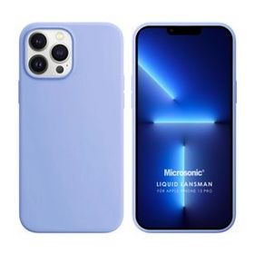 Microsonic Apple iPhone 13 Pro Liquid Lansman Silikon Mavi Cep Telefonu Kılıfı