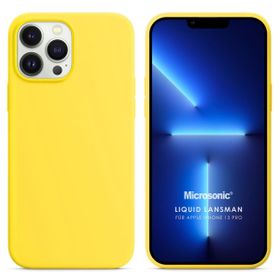Microsonic Apple iPhone 13 Pro Liquid Lansman Silikon Sarı Kılıf