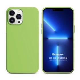 Microsonic Apple iPhone 13 Pro Liquid Lansman Silikon Yeşil Kılıf