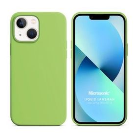 Microsonic Apple iPhone 13 Pro Liquid Lansman Silikon Yeşil Kılıf