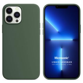 Microsonic Apple iPhone 13 Pro Liquid Lansman Silikon Yeşil Kılıf