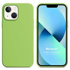 Microsonic Apple iPhone 13 Pro Liquid Lansman Silikon Yeşil Kılıf