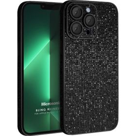 Microsonic Apple iPhone 13 Pro Max Bling Rhinestones Mor Cep Telefonu Kılıfı