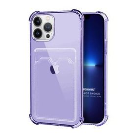 Microsonic Apple iPhone 13 Pro Max Card Slot Shock Lila Cep Telefonu Kılıfı
