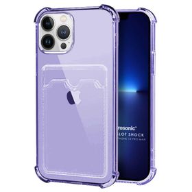 Microsonic Apple iPhone 13 Pro Max Card Slot Shock Lila Cep Telefonu Kılıfı