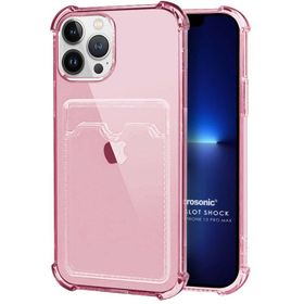 Microsonic Apple iPhone 13 Pro Max Card Slot Shock Mor Cep Telefonu Kılıfı