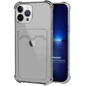 Microsonic Apple iPhone 13 Pro Max Card Slot Shock Mor Cep Telefonu Kılıfı