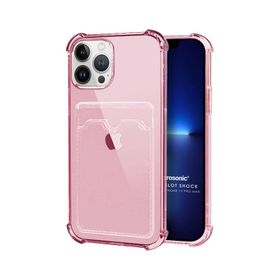Microsonic Apple iPhone 13 Pro Max Card Slot Shock Mor Cep Telefonu Kılıfı