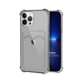 Microsonic Apple iPhone 13 Pro Max Card Slot Shock Mor Cep Telefonu Kılıfı