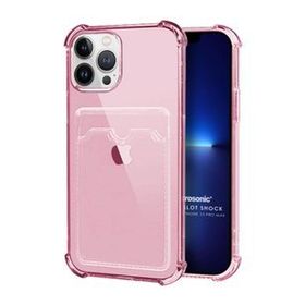 Microsonic Apple iPhone 13 Pro Max Card Slot Shock Pembe Cep Telefonu Kılıfı