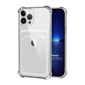 Microsonic Apple iPhone 13 Pro Max Card Slot Shock Şeffaf Cep Telefonu Kılıfı