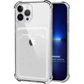 Microsonic Apple iPhone 13 Pro Max Card Slot Shock Şeffaf Cep Telefonu Kılıfı