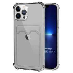 Microsonic Apple iPhone 13 Pro Max Card Slot Shock Siyah Cep Telefonu Kılıfı