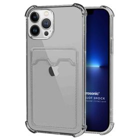 Microsonic Apple iPhone 13 Pro Max Card Slot Shock Siyah Cep Telefonu Kılıfı