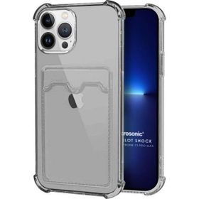 Microsonic Apple iPhone 13 Pro Max Card Slot Shock Siyah Cep Telefonu Kılıfı
