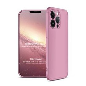 Microsonic Apple iPhone 13 Pro Max Double Dip 360 Protective Rose Gold Cep Telefonu Kılıfı