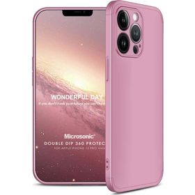 Microsonic Apple iPhone 13 Pro Max Double Dip 360 Protective Rose Gold Cep Telefonu Kılıfı