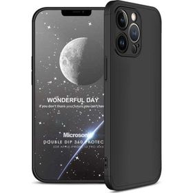 Microsonic Apple iPhone 13 Pro Max Double Dip 360 Protective Siyah Cep Telefonu Kılıfı