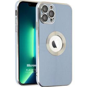 Microsonic Apple iPhone 13 Pro Max Flash Stamp Mavi Cep Telefonu Kılıfı