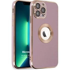 Microsonic Apple iPhone 13 Pro Max Flash Stamp Pembe Cep Telefonu Kılıfı