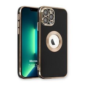 Microsonic Apple iPhone 13 Pro Max Flash Stamp Siyah Cep Telefonu Kılıfı