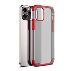 Microsonic Apple iPhone 13 Pro Max Frosted Frame Kırmızı Cep Telefonu Kılıfı