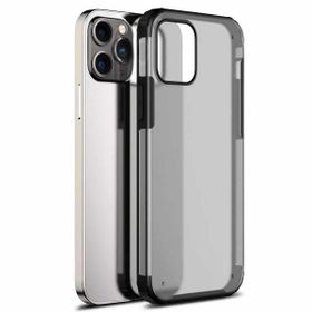 Microsonic Apple iPhone 13 Pro Max Frosted Frame Siyah Cep Telefonu Kılıfı