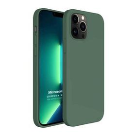 Microsonic Apple iPhone 13 Pro Max Groovy Soft Koyu Yeşil Cep Telefonu Kılıfı