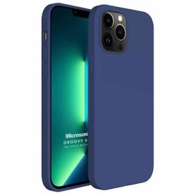 Microsonic Apple iPhone 13 Pro Max Groovy Soft Lacivert Cep Telefonu Kılıfı