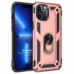 Microsonic Apple iPhone 13 Pro Max Military Ring Holder Rose Gold Cep Telefonu Kılıfı