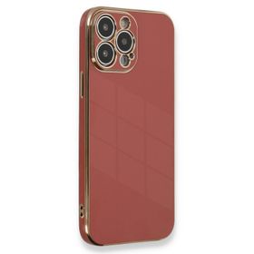 Microsonic Apple iPhone 13 Pro Max Olive Plated Kırmızı Cep Telefonu Kılıfı