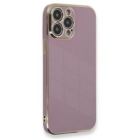 Microsonic Apple iPhone 13 Pro Max Olive Plated Lila Cep Telefonu Kılıfı