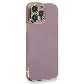 Microsonic Apple iPhone 13 Pro Max Olive Plated Lila Cep Telefonu Kılıfı