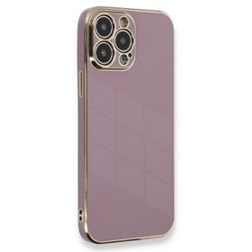 Microsonic Apple iPhone 13 Pro Max Olive Plated Lila Cep Telefonu Kılıfı