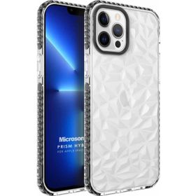 Microsonic Apple iPhone 13 Pro Max Prism Hybrid Siyah Cep Telefonu Kılıfı