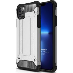 Microsonic Apple iPhone 13 Pro Max Rugged Armor Gümüş Cep Telefonu Kılıfı