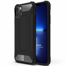 Microsonic Apple iPhone 13 Pro Max Rugged Armor Siyah Cep Telefonu Kılıfı