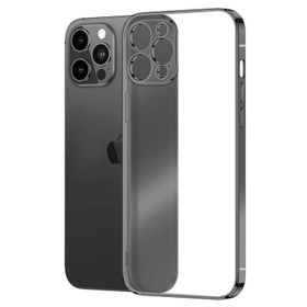 Microsonic Apple iPhone 13 Pro Max Square Matte Plating Şeffaf Cep Telefonu Kılıfı