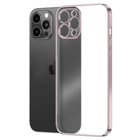 Microsonic Apple iPhone 13 Pro Max Square Matte Plating Şeffaf Cep Telefonu Kılıfı