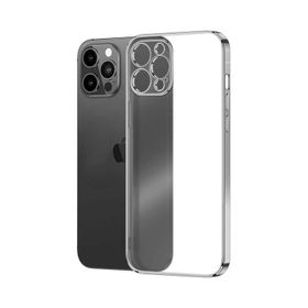 Microsonic Apple iPhone 13 Pro Max Square Matte Plating Şeffaf Cep Telefonu Kılıfı